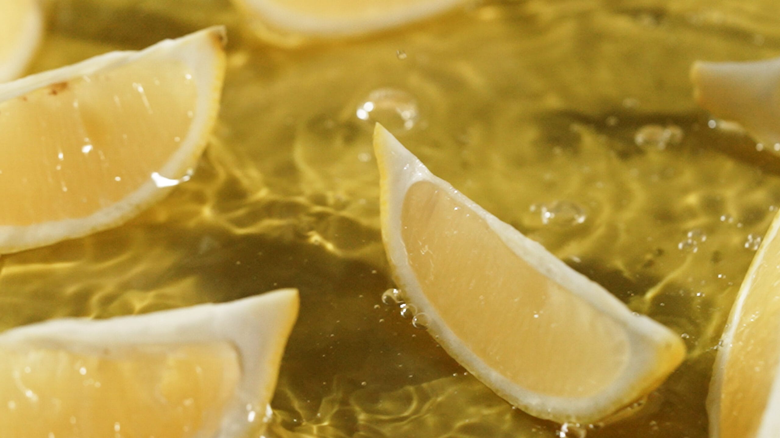 lemon slices splashing water yellow background citrus freshness pabulum